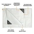 thumbnail image 5 of WHITEDUCK Super Heavy Duty Poly Tarp 10 Mil - White Color -10'x10' - Thick Waterproof, UV Resistant, Rip and Tear Proof Tarpaulin with Grommets and Reinforced Edges, 5 of 9