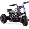 thumbnail image 1 of Costway 6V Kids Motorcycle with Song,Story,LED Headlights,Accelerator Pedal & 3 Wheels, Pink & Black, 1 of 10