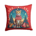 thumbnail image 2 of Cheetah Christmas Fabric Decorative Pillow 14 in x 14 in, 2 of 2