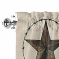 thumbnail image 4 of Texas Star Rustic Rod Pocket Curtain Valance, Vintage Farmhouse Striped Brown Farmhouse Window Valance for Living Room, Bedroom, Kitchen 42"W x 12"L, 4 of 9