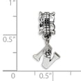 thumbnail image 2 of Beautiful Sterling Silver Reflections Letter N Dangle Bead, 2 of 2
