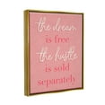 thumbnail image 3 of Stupell Industries The Dream Is Free Fashion Modern Pink Textured Word Design Metallic Gold Framed Floating Canvas Wall Art, 24x30, by Daphne Polselli, 3 of 8