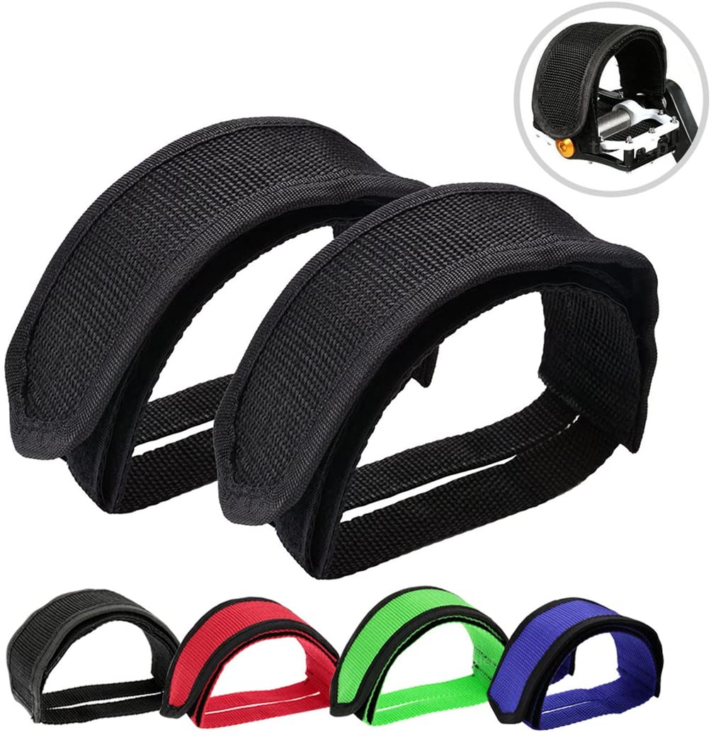 Toe Straps Track Road Bike Bicycle Toe fit Pedal Clips Straps Replacement Black