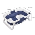 thumbnail image 4 of Prociv Foldable Baby Bathtub for Infants to Toddler,Portable Travel Bathtub Multifunctional Bathtub with Drain Hole, Baby Bathtub for Newborn 0-36 Month Gray (with Net), 4 of 8