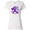 AA-White, variant on Inktastic Love, Care, Cure Cystic Fibrosis Awareness Purple Ribbon Women's T-Shirt