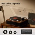 thumbnail image 7 of Angels Horn H019 Bluetooth Turntable, High-Fidelity Vinyl Record Player with Built-in Speakers, 7 of 7