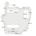 thumbnail image 3 of FD JA Style Guitar Pickguard Scratch Plate 10 Holes for Jaguar Electric Guitars, 3 of 5
