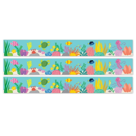 Creative Teaching Press Sea Friends Under the Sea EZ Border, Bulletin Board Border, 48 Feet Per Pack, 3 Packs