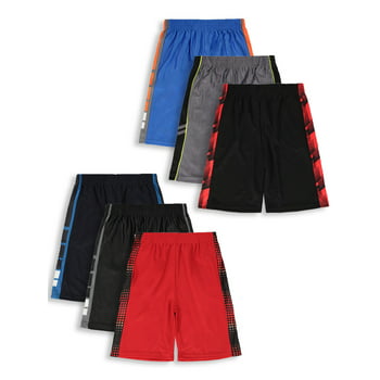 Cookie's Boys' 6-Pack Athletic Shorts With Pockets - red/multi, 4 (Little Boys)