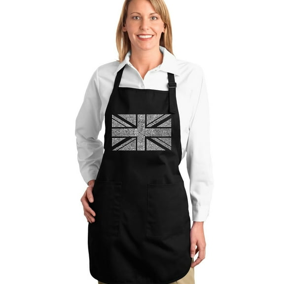 LA Pop Art Full Length Word Art Apron - UNION JACK