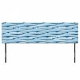 thumbnail image 3 of Sea Animals Headboard, Cartoon Abstract Whale Pattern Nautical Natural Large Fish Underwater Print, Upholstered Decorative Metal Bed Headboard with Memory Foam, King Size, Blue White, by Ambesonne, 3 of 4