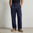 thumbnail image 2 of Men's Lightweight Sweatpants Cotton Straight Leg Lounge Pants with Pockets Elastic Waist Outdoor Hiking Pant, 2 of 8