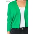 thumbnail image 6 of TheLovely Women's 3/4 Sleeve Solid Open Front Cropped Bolero Shurug Light Cardigan, 6 of 6