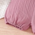 thumbnail image 4 of mgoYE Newborn Baby Girls Summer Outfit Ruffle Tops Dress Bloomers Shorts Outfits Infant Dress Set Cute Baby Girl Clothes(Purple,12-18 Months), 4 of 8