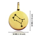 thumbnail image 2 of Stainless Steel Gemini (Twins) Astrology Constellation Round Medallion Pendant Necklace, 2 of 3