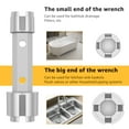 thumbnail image 6 of Tub Drain Remover Easy to Install Solid Aluminum Alloy Wrench Creative Tub Drain Remover Wrench Versatile Drain Wrench Aluminum Alloy Wrench Tool for Bathroom, 6 of 8