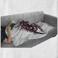 thumbnail image 5 of Butterflies Soft Flannel Fleece Throw Blanket, Fairy Female Eye Eyelashes Mascara Stare Party Makeup Animal Print, Cozy Plush for Indoor and Outdoor Use, 50" x 70", Pale Pink Purple, by Ambesonne, 5 of 5
