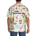 thumbnail image 5 of Fotbe Hello Summer print Short Sleeve Button Down Shirts for Men Casual Summer Beach Wrinkle Free Shirt-Medium, 5 of 7