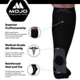 thumbnail image 3 of 3XL Plus Size Unisex Opaque Compression Knee High 20-30mmHg - Black, 3X-Large, 3 of 9