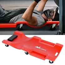 Nilight 40" Mechanic Plastic Creeper - 40 Inches Heavy Duty Shop Creeper with Padded Headrest and 6 Casters, 350 lbs Capacity, Red