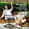 thumbnail image 4 of Outsunny Patio Swivel Chairs Set of 2, High Back Patio Dining Chairs with All-Weather Mesh Fabric and Metal Frame for Backyard, Porch or Garden, Brown, 4 of 10