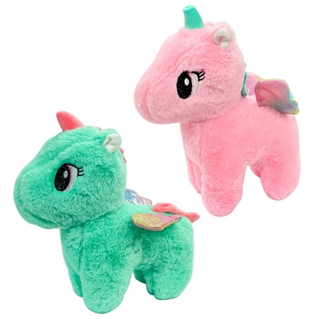 Pack of 2 Unicorn Stuffed Plush, Soft Unicorn Plush Toy, Cute Birthday Gifts for Girls,Kids