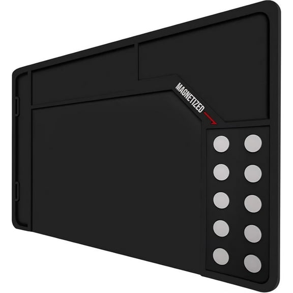 Gun Cleaning Mat, Anti-Slip Rubber Magnetic Gun Maintenance Mat for Pistols & Rifles, 16.5" x 10.4"