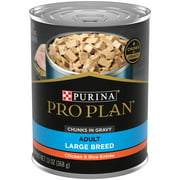 (12 Pack) Purina Pro Plan Gravy Wet Dog Food for Large Dogs, Large Breed Chicken and Rice Entree, 13 oz. Cans