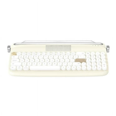 B309 Bluetooth Retro Wireless Keyboard for Laptop Tablet Phone Charging Models Portable DualMode Keyboard, Yellow