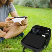 USA GEAR Black Carrying Case Compatible with Logitech G Cloud Handheld Gaming Console, Soft Interior