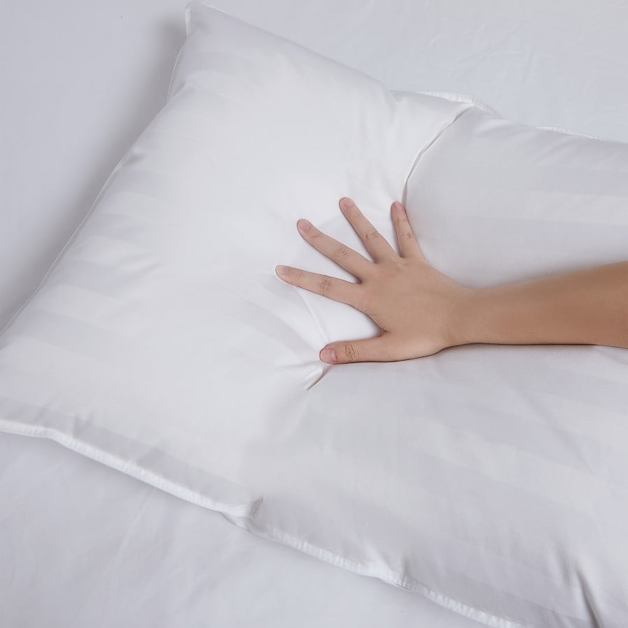 DOWNLITE Low Profile 250 TC 525 FP White Down Pillow - Stomach Sleepers Only Very Flat