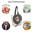 thumbnail image 7 of FORMRS Womens Canvas Tote Bag with Zipper Inner Pocket Shoulder Handbag, Space Record, 7 of 7