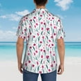 thumbnail image 6 of Balery Tulips Flowers Print Men's Hawaiian Shirts Short Sleeve Beach Shirt Relaxed Fit Vacation Button Down Shirts-X-Large, 6 of 9
