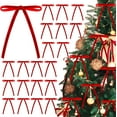 thumbnail image 1 of Christmas Decorations,24 Pcs Christmas Tree Bows,Velvet Bows for Christmas Tree,Crafts Bows for Gift Wrapping,Christmas Tree Decorations,Xmas Velvet Ornaments Home Party Decor (Red), 1 of 7