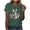 A33 Green, variant on Short Sleeve T-Shirts Women Leopard Print Easter Bunny Floral Graphic Cotton tops Soft Breathable Relaxed Fit Casual Summer Tees XXL