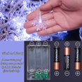 thumbnail image 4 of Luces de cadena de copo de nieve 6M 40 LED Luces de hadas de copo de nieve alimentadas por batería 2 modos de iluminación para árbol de Navidad Fiesta en casa de Halloween Boda Cumpleaños Cortina Dormitorio Festival Decoración de Año Nuevo Sailing  Electrónica, 4 of 5