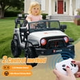 thumbnail image 2 of Okybaby 12V Kids Ride on Truck Car with Parent Control, Spring Suspension, Toddler Electric Ride on Toy Car with LED Lights,USB,Bluetooth, Powered Ride on Cars for Kids Aged 2-8,White, 2 of 7