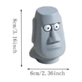 thumbnail image 4 of Funny Moai Desk Decor, 3.16 Inch Popping Eyes Stress Relief Statue, Novelty Office Gadget for Adults, Anxiety Relief Sculpture for Home and Workspace, 4 of 7