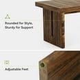 thumbnail image 5 of Tribesigns Farmhouse Computer Desk, 70.8 inch Executive Office Desk with Solid Legs, Wooden Study Writing Table for Home Office, Rustic Brown, 5 of 7