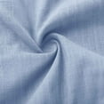 thumbnail image 6 of Tops for Women under $5 Cotton Linen 3/4 Sleeve V Neck Buttons Ruffles Summer Solid Shirts Light Blue, 6 of 6