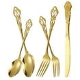 thumbnail image 4 of MLINS Golden Stainless Steel Tableware Set with Firm Grip for Home Use Lightweight Compact and 1 Set, 4 of 8