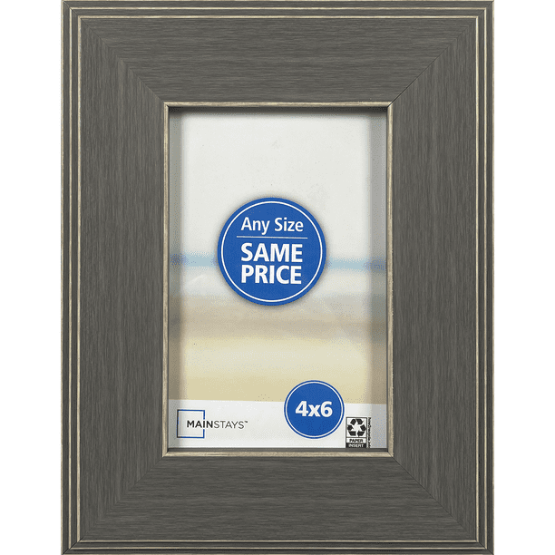Mainstays 4x6 Step Gray Tabletop Picture Frame