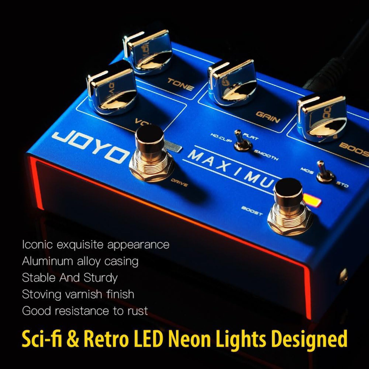 JOYO R-05 Overdrive Boost Guitar Pedal 6 Modes Pure Clean True Bypass For Guitar Bass