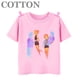 thumbnail image 3 of Camiseta de algodón de manga corta con cuello redondo para niños y niñas, ropa informal de dibujos animados de Elemental Disney Anime, para verano, 3 of 5