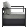 thumbnail image 3 of Modway Tahoe Fabric & Aluminum Outdoor Armchair in Gray (Set of 2), 3 of 7