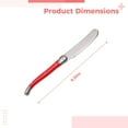 thumbnail image 4 of 6 Pcs Red Butter Knife Set, Red Plastic Handle, 420 Stainless Steel Cheese Spreaders, Ideal for Sausage, Butter, and Jam, French Design, 4 of 5