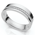 thumbnail image 4 of Pompeii Men's Diamond Wedding Ring High Polished 14k Gold or Platinum Lab Grown, 4 of 7