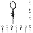 thumbnail image 2 of Non Piercing Earring Unisex Fashion Clip on Earring Dangle Hoop Earring, 2 of 10