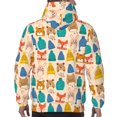 thumbnail image 3 of Bingfone Small Animals with Knit Hat Pattern Men's Drawstring Hoodie Long Sleeve Pocket Sweatshirts-3X-Large, 3 of 6