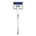 thumbnail image 3 of 2 ct Emerald Cut Simulated Blue Sapphire Solitaire Engagement Ring for Women in 18K White Gold, 3 of 5